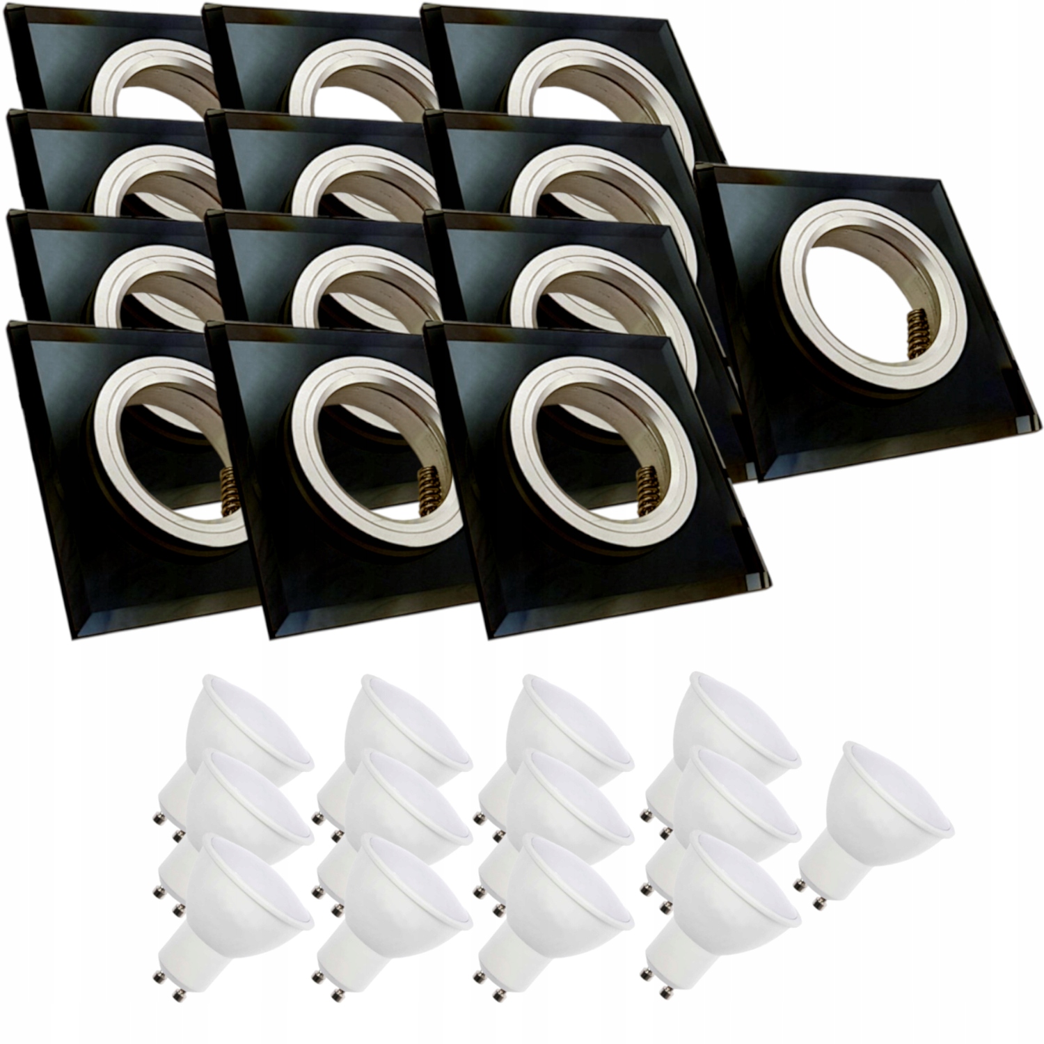 13 x Skleněná Stropní Lampa Zapuštěná Do Stropu Křišťál 3W Led Žárovky