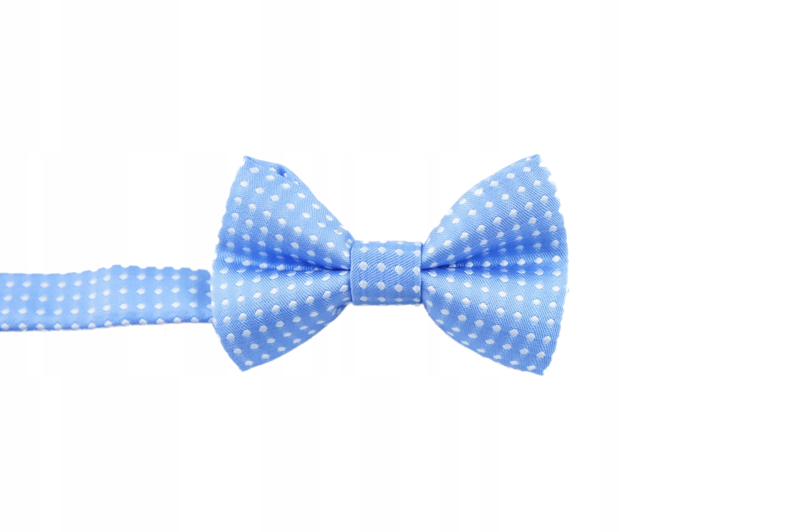 

Błękitna Muszka dla chłopca 1-18m Groszki/kropki