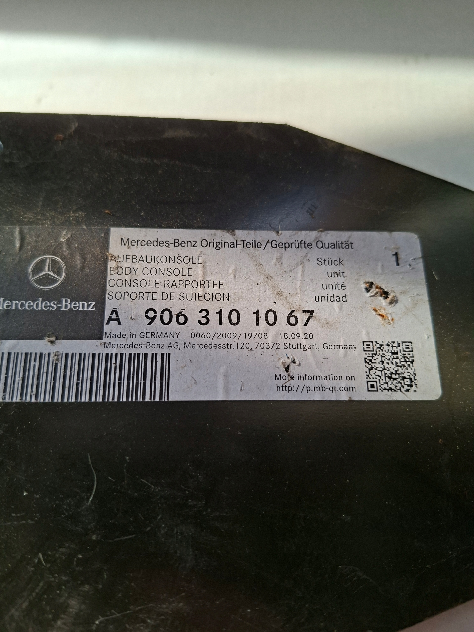 Consolle MERCEDES SPRINTER W906 A9063101067