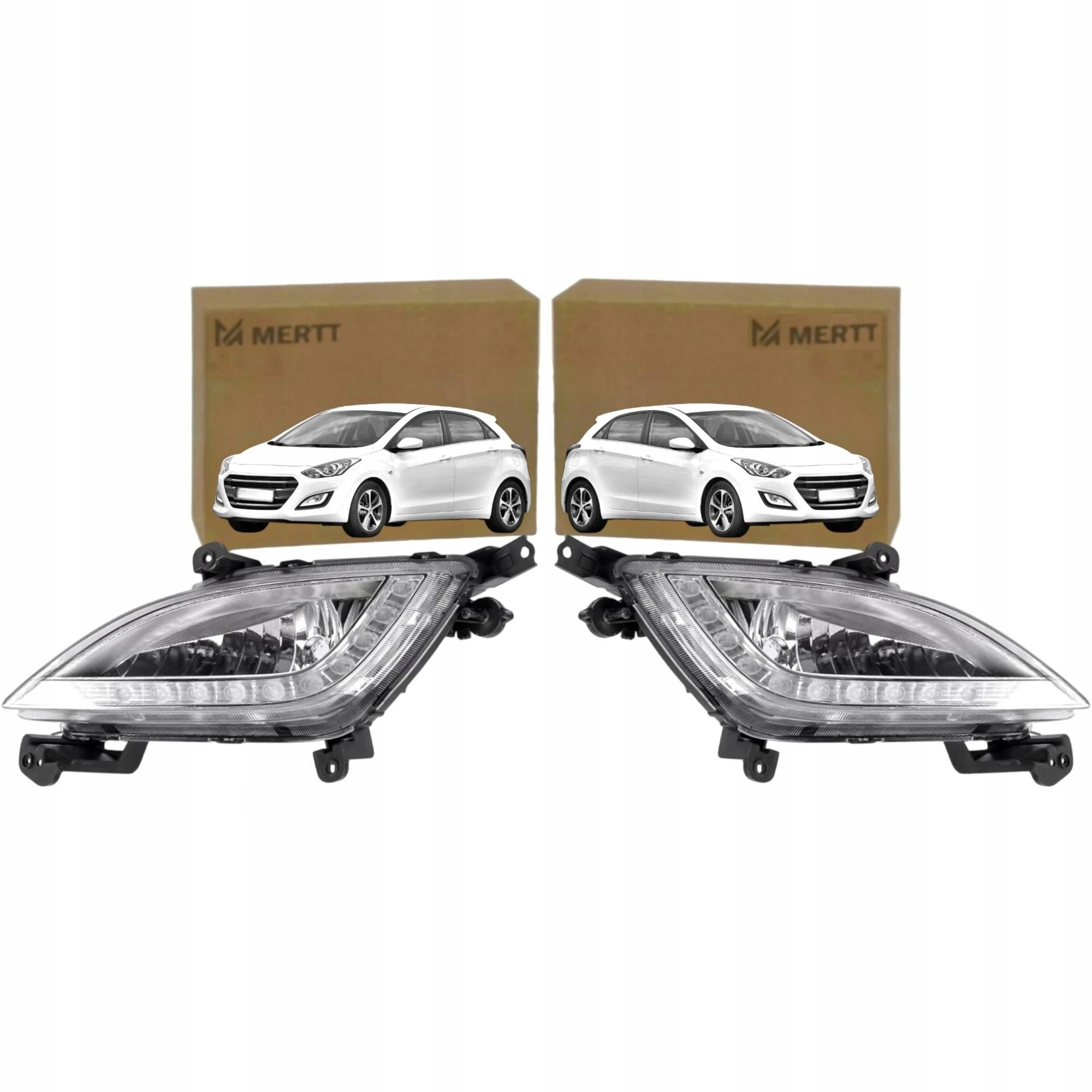 Hyundai i30 2011-2017 Halogenové Led Mlhové Světla Levá Pravá Komplet