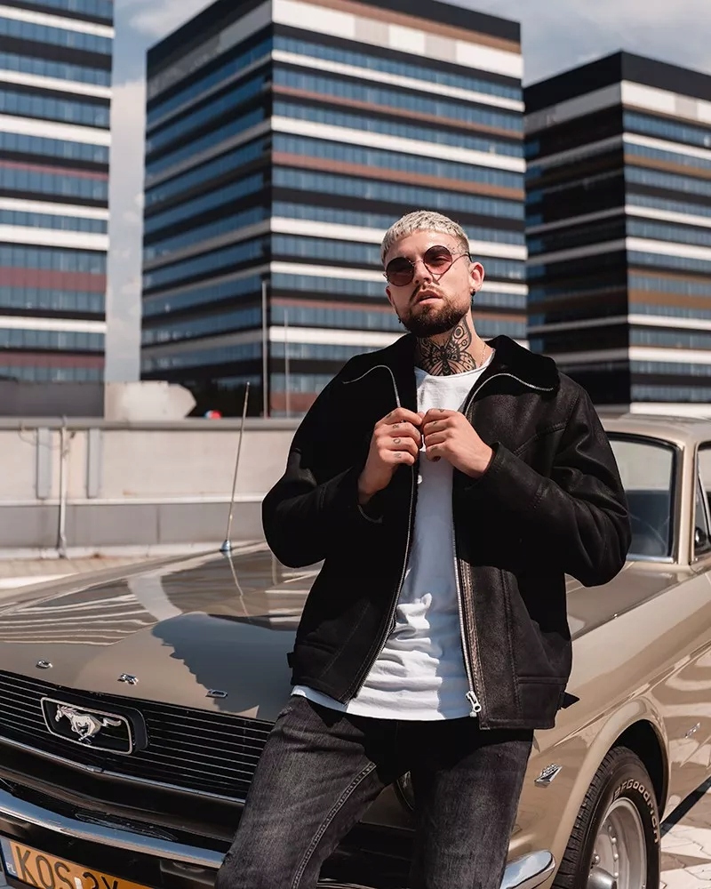 Kożuch męski Xavier L Zapięcie zamek