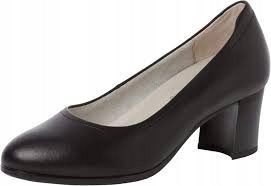 Tamaris Lodičky Černé Kožené S Podpatkem Sloupek 39 J0C