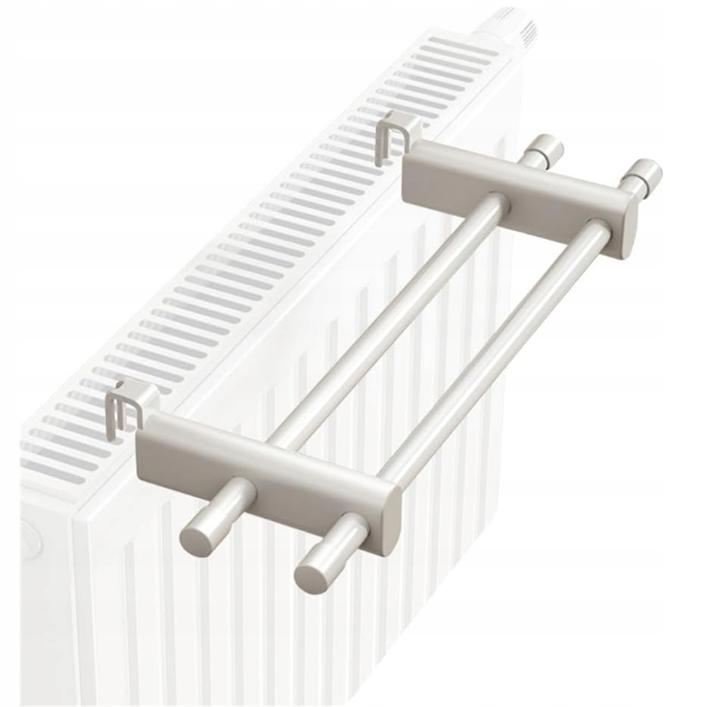 Levně Věšák Na Radiátor 2 Tyče 50 CM Bílý, Snadná Montáž Bez Vrtání