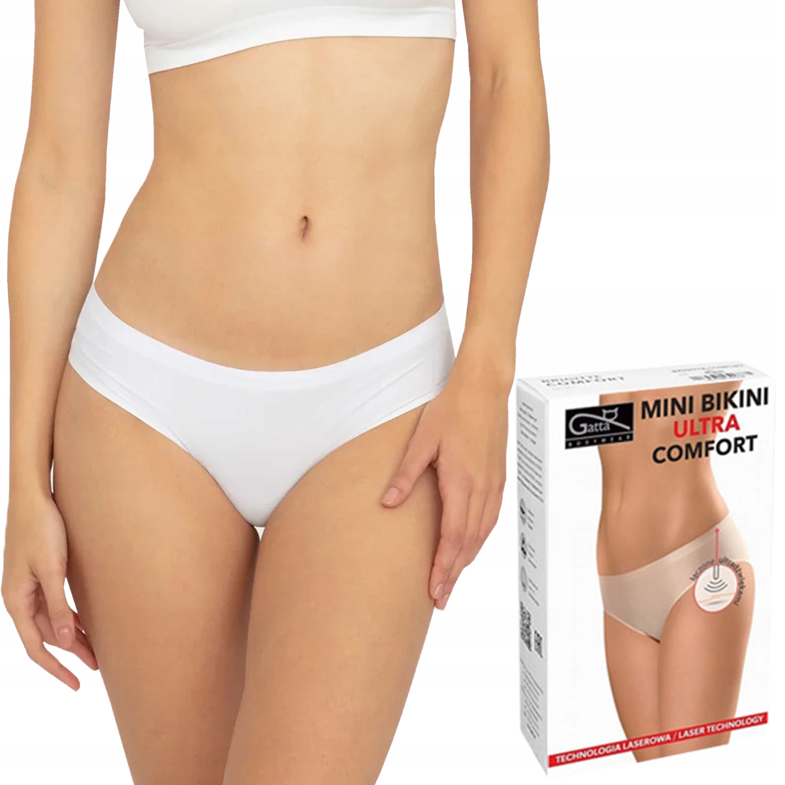 

Gatta Mini Bikini Comfort, bezszwowe, Białe, S