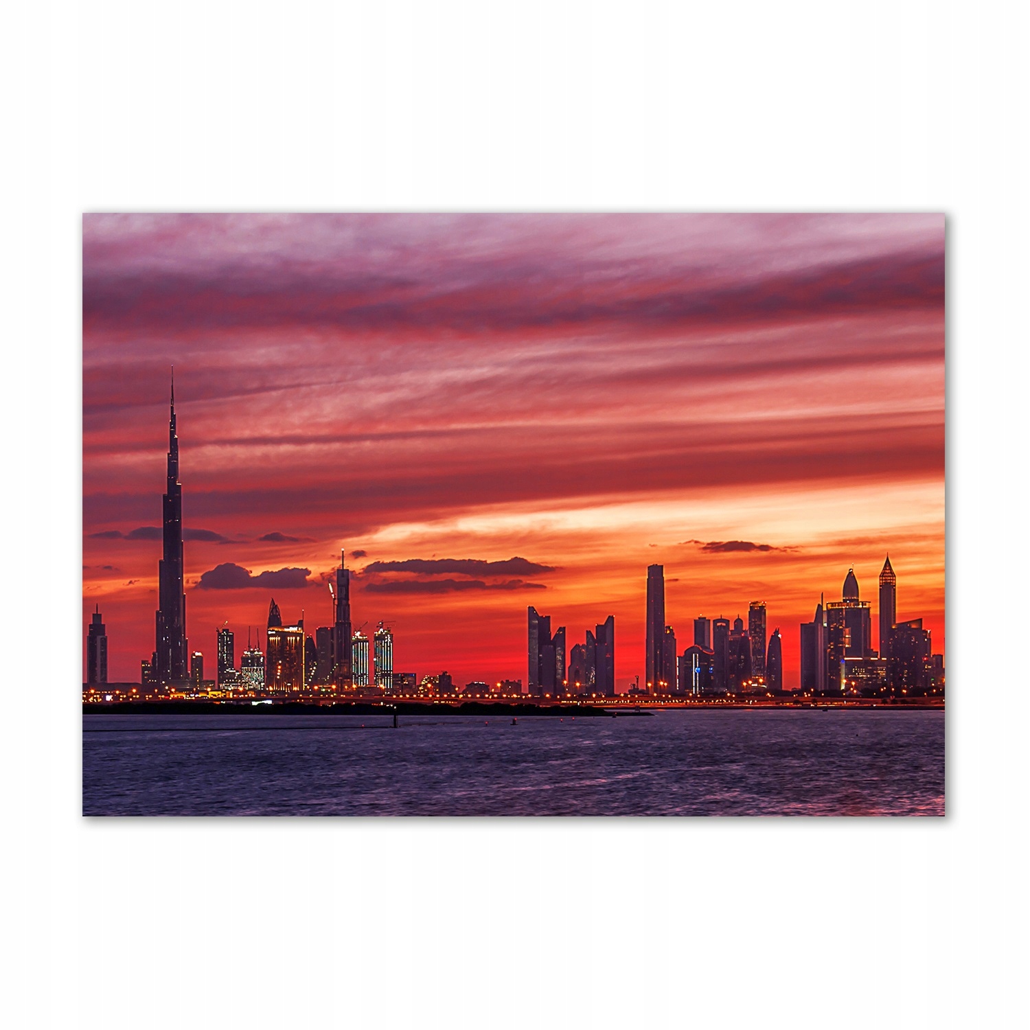 

Foto obraz szklany Zachód słońca Dubaj 100x70