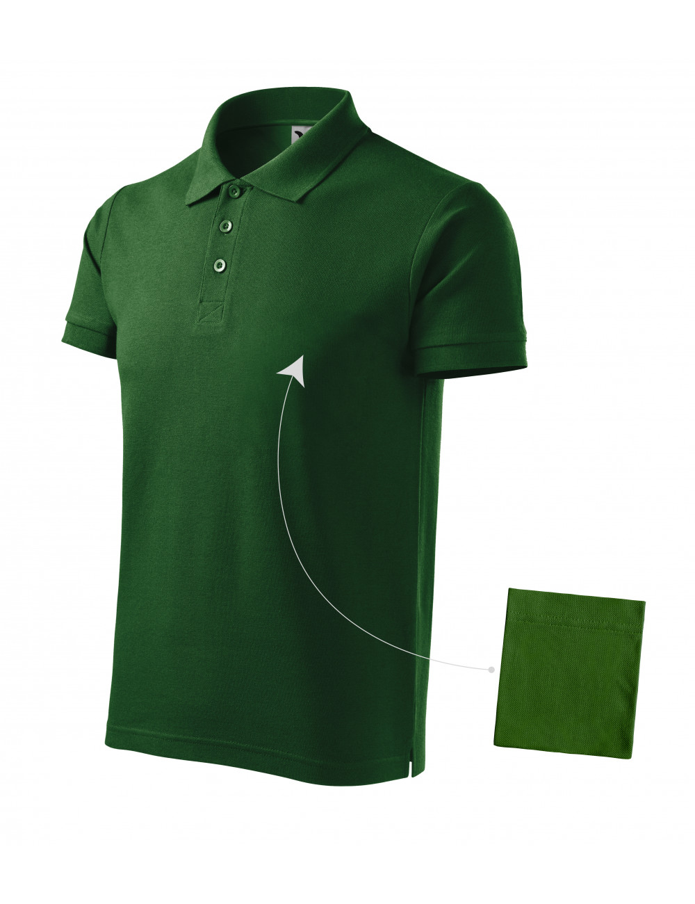 

Koszulka polo męska Cotton 212 ziel.but M pod Logo