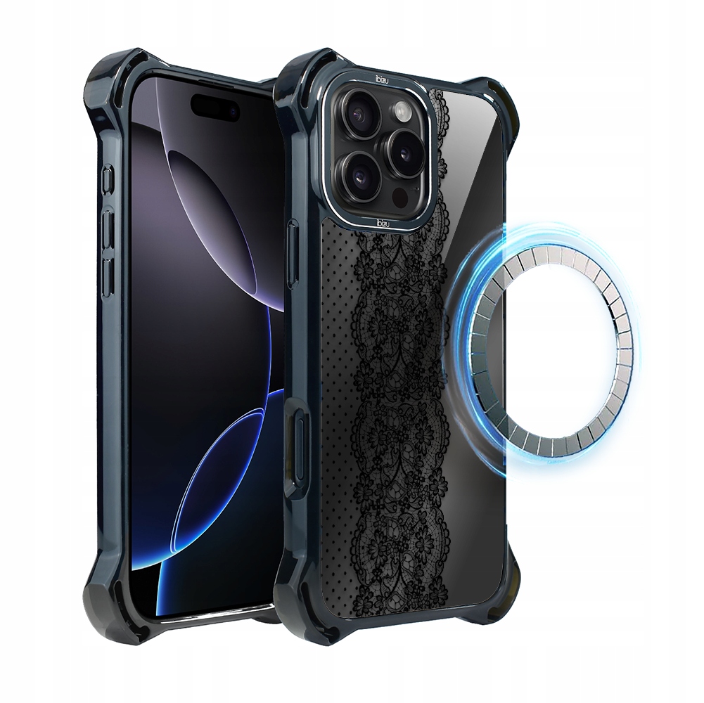 Pouzdro pro iPhone 16 Pro Ibizu DropGuard Ultra s MagSafe, ozdobná krajka