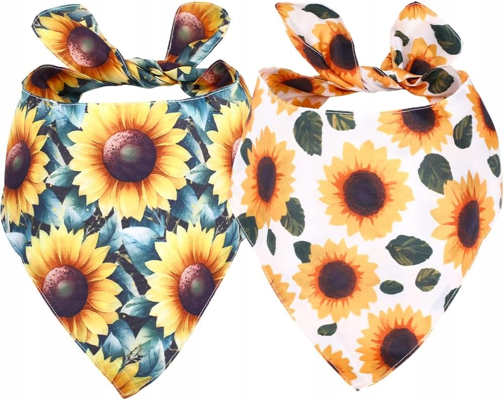 Šátek nákrčník pro psa, sada 2ks slunečnic
