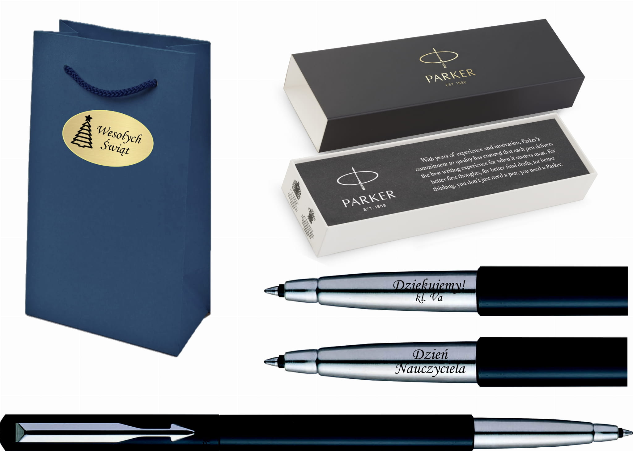 

Parker Pióro Kulkowe Vector Czarny Grawer Torebka