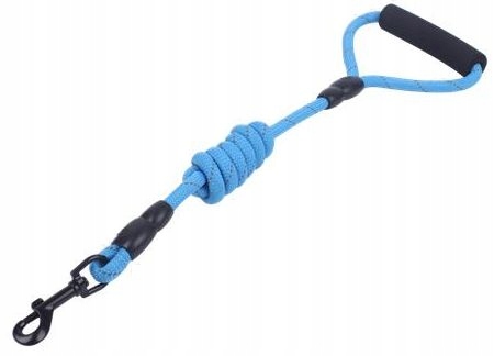 

Smycz sznur uchwyt gąbka 120 cm błękitna 8 mm
