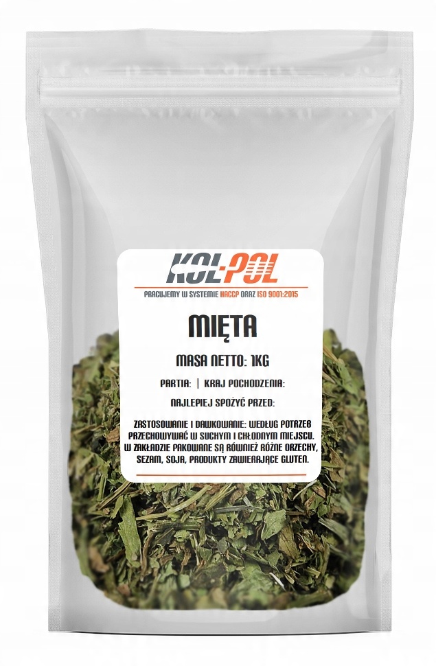 

Mięta Zielona 1kg Liść mięty suszona herbata