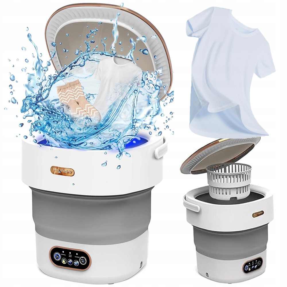 Pralka Mini Turystyczna Składana W Pełni Automatyczna Przenośna 12L