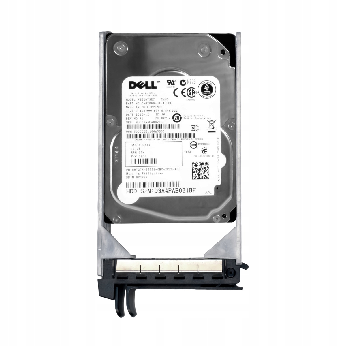 Dell 0R727K 73GB SAS-2 15K 16MB 2.5'' MBE2073RC