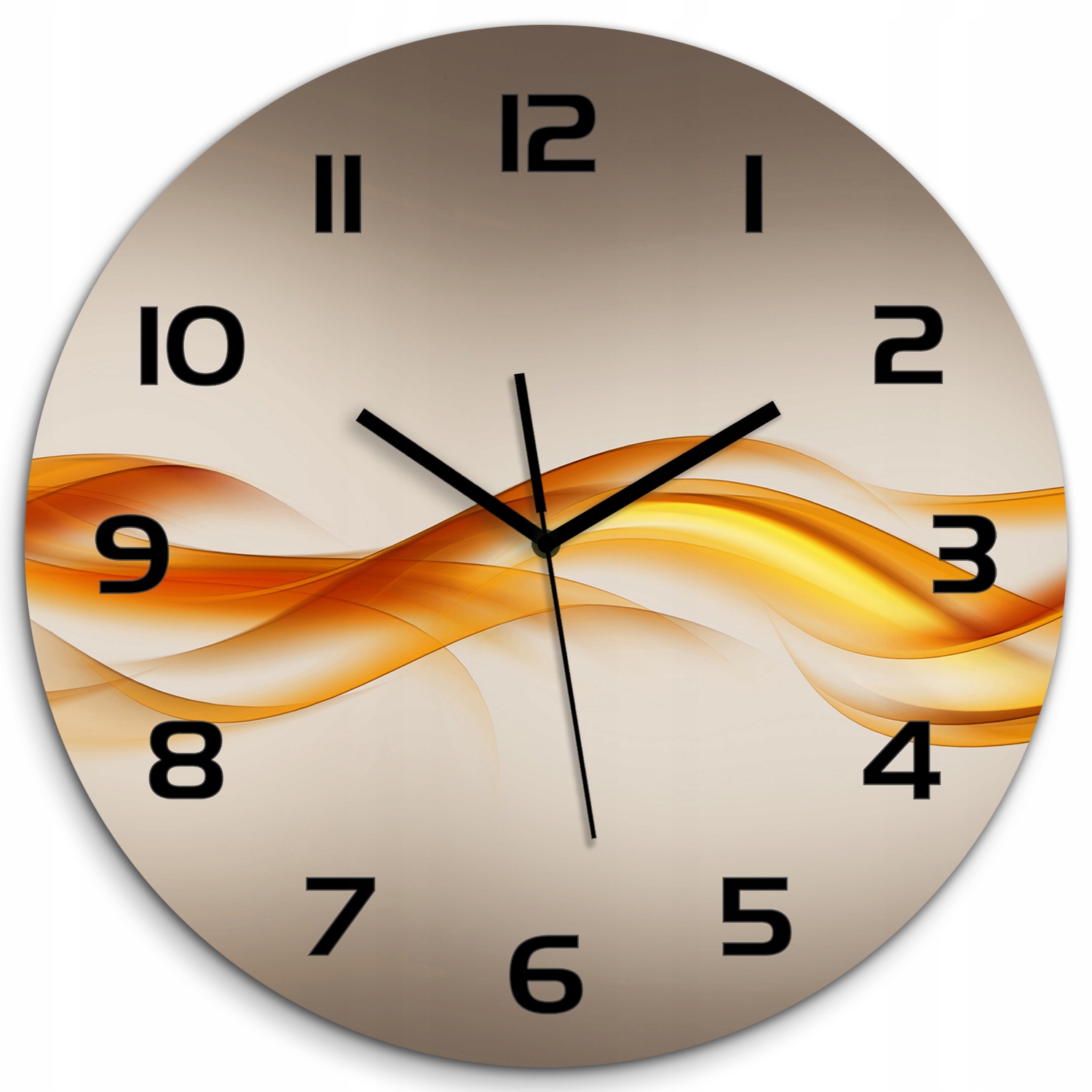 

Szklany duży zegar wiszący Abstrakcja fale fi 60cm