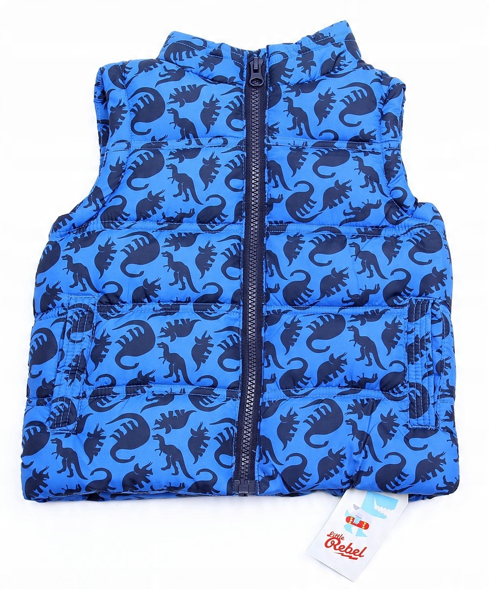

Niebieski, pikowany bezrękawnik Primark 80 cm