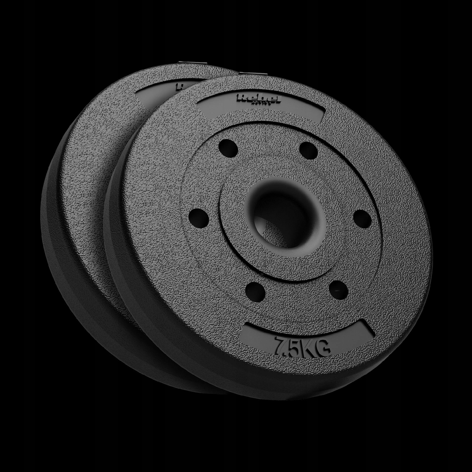 Sada bitumenových olympijských Závaží 2x7,5kg, otvor 51mm pro činky Rebel