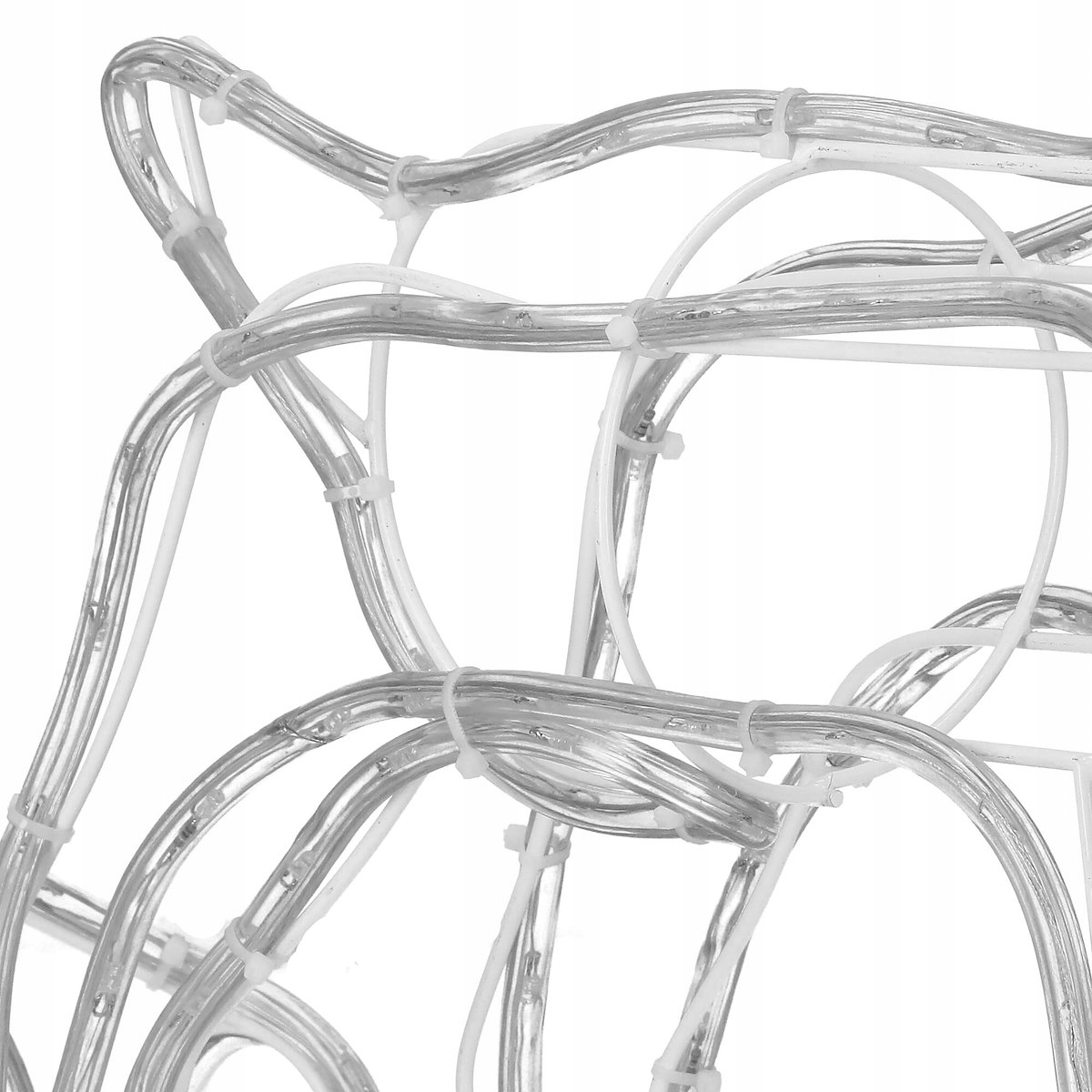 DUŻY ŚWIECĄCY RENIFER LED Z SANIAMI XXL 210cm 288 LED ZIMNY BIAŁY + FLASH Motyw renifer