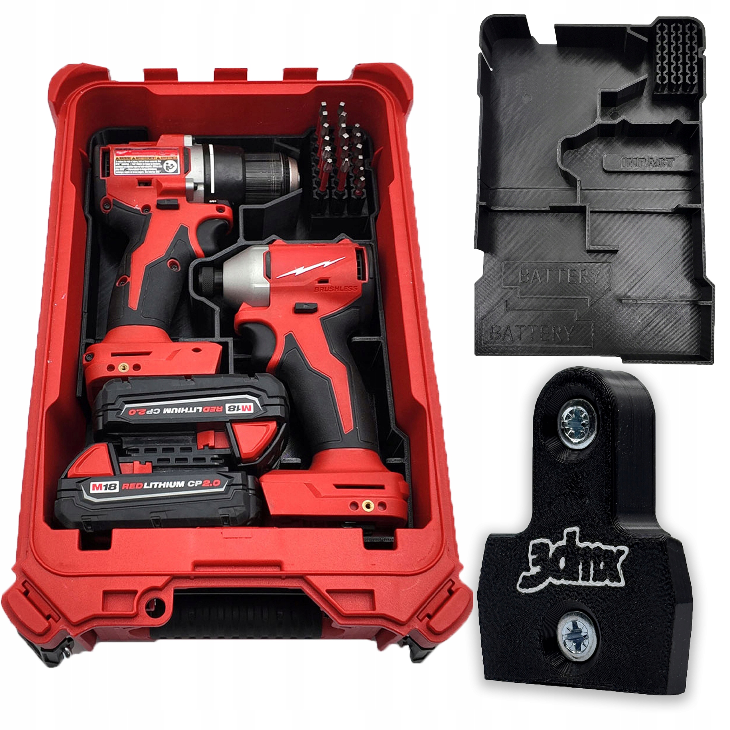 Organizer Wkładka Milwaukee Packout Do M18 Wkrętarka I Zakrętarka