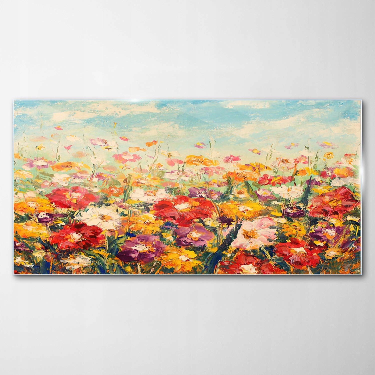 Tvrdený sklenený obraz Kvety Pole Lúka 100x50