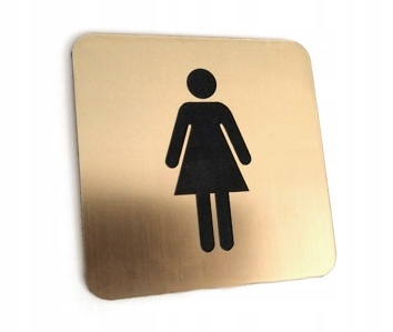 TABLICZKA toaleta WC 10x10 cm emblemat GRAWER znak Wysokość produktu 10 cm