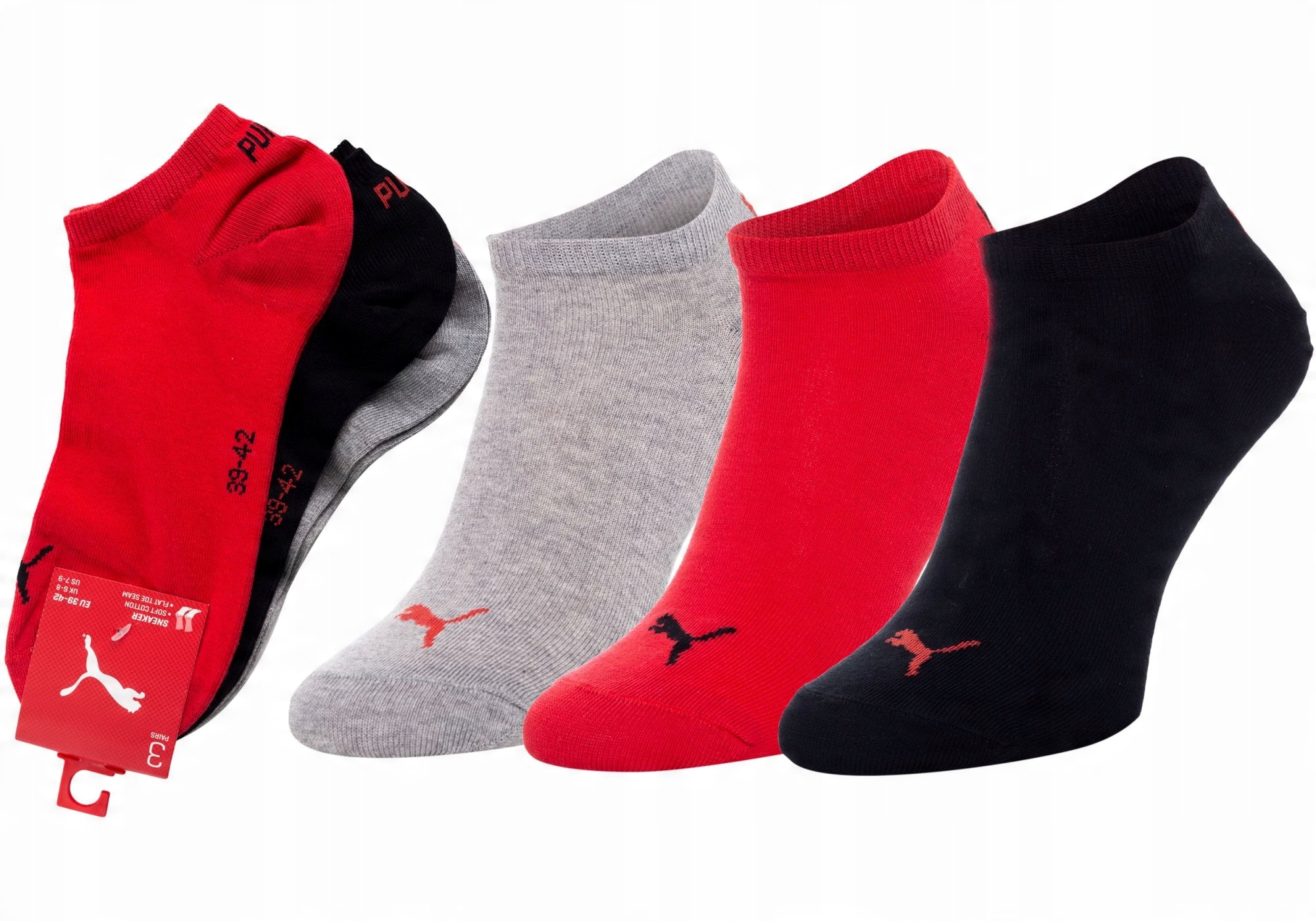 

Puma Skarpety Skarpetki Stopki 3 Pary Roz: 39-42