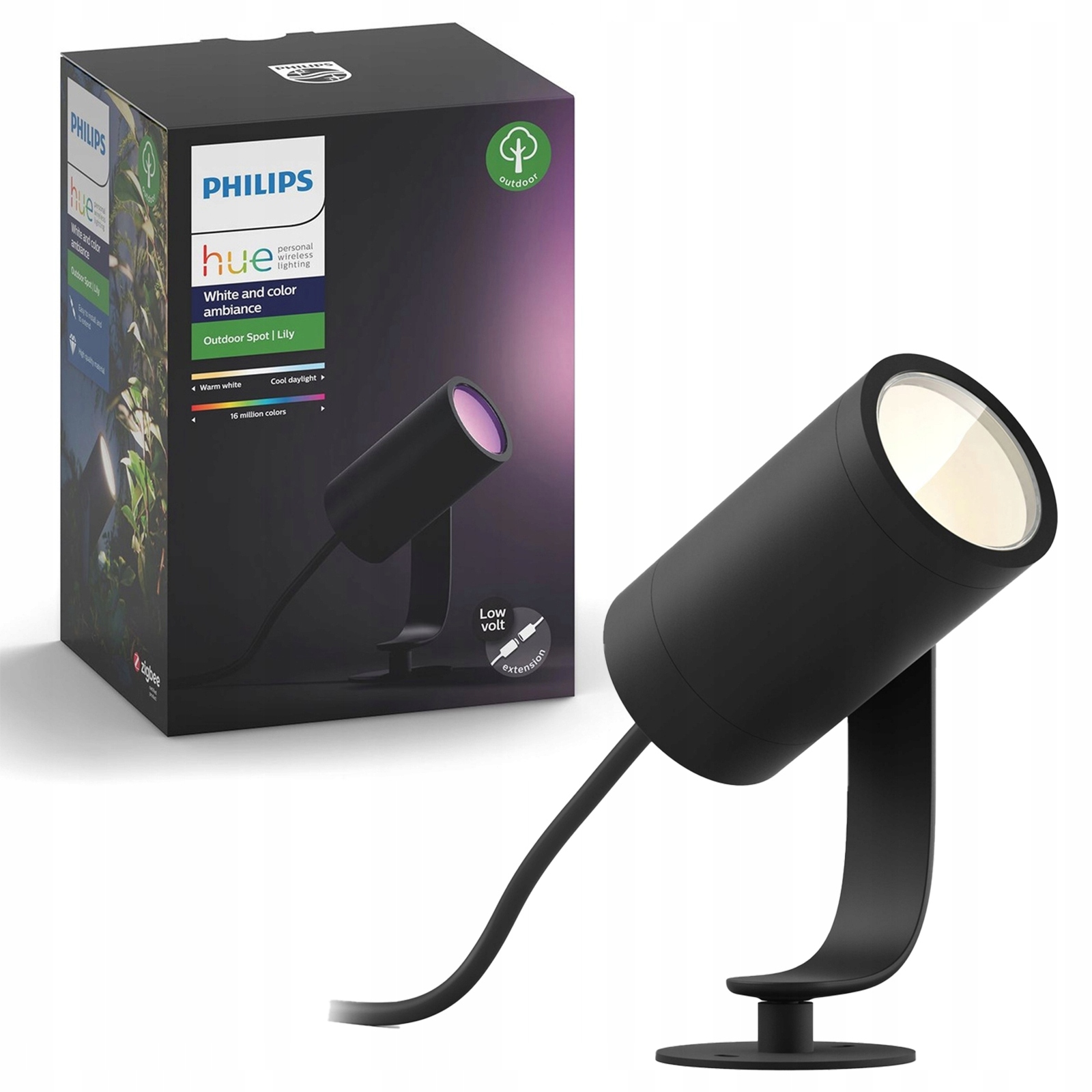 Záhradný reflektor Led Vonkajšia bodová lampa 8W Lily Philips Hue