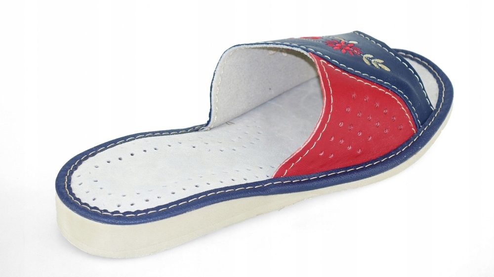 PANTOFLE KAPCIE DAMSKIE GÓRALSKIE ZE SKÓRY LACZKI Rozmiar 38