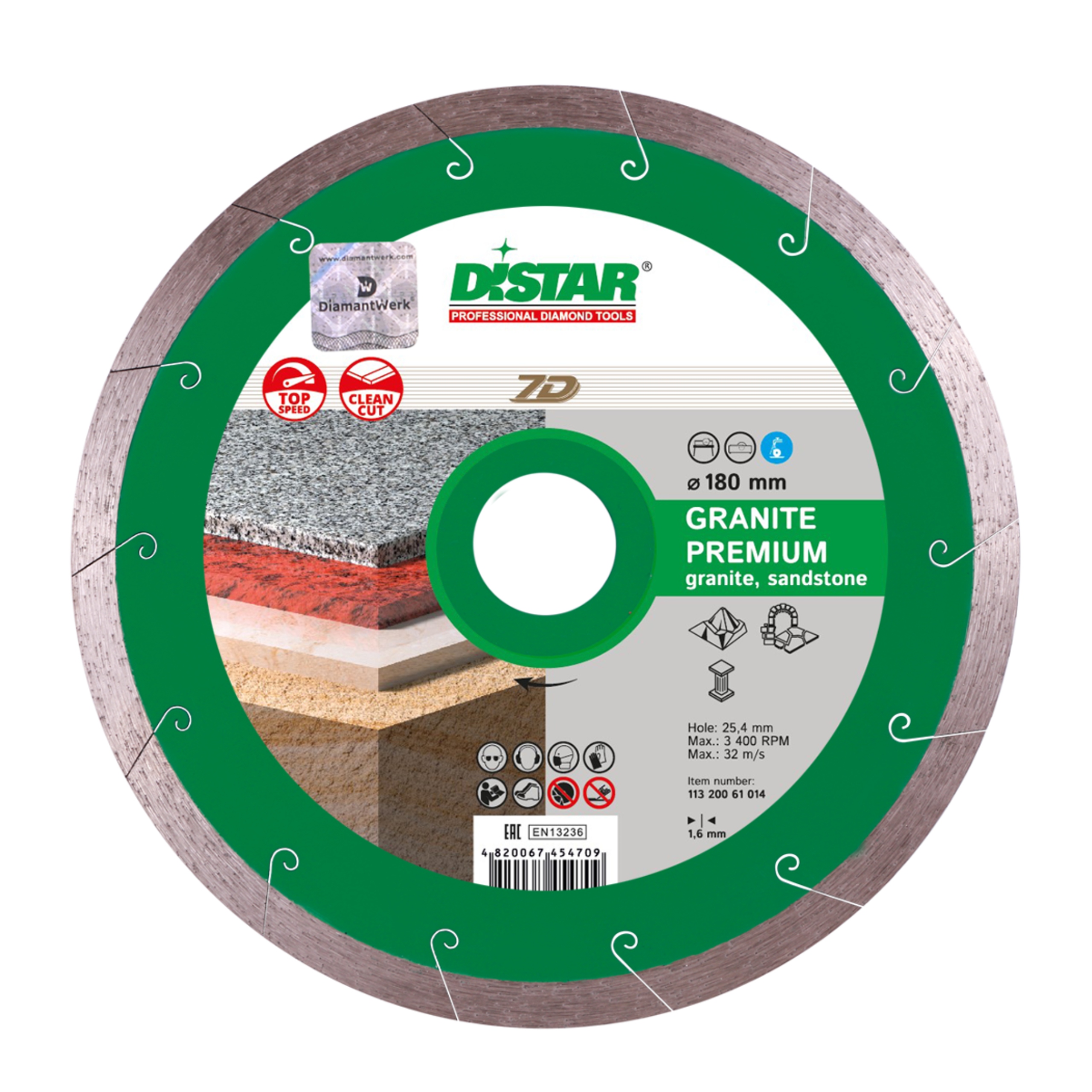 

Distar Granite Premium - Tarcza 250 mm x 25,40 mm