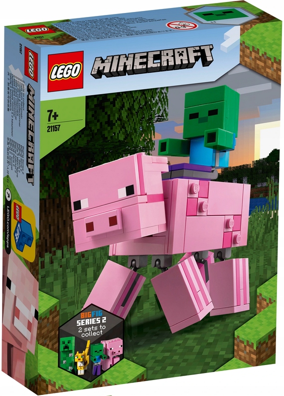 Lego Minecraft 21157 Bigfig Świnka I Mały Zombie