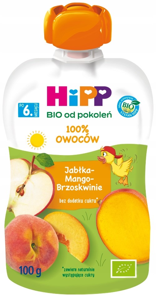 HiPP BIO mus owocowy jabłko mango brzoskwinia 100g
