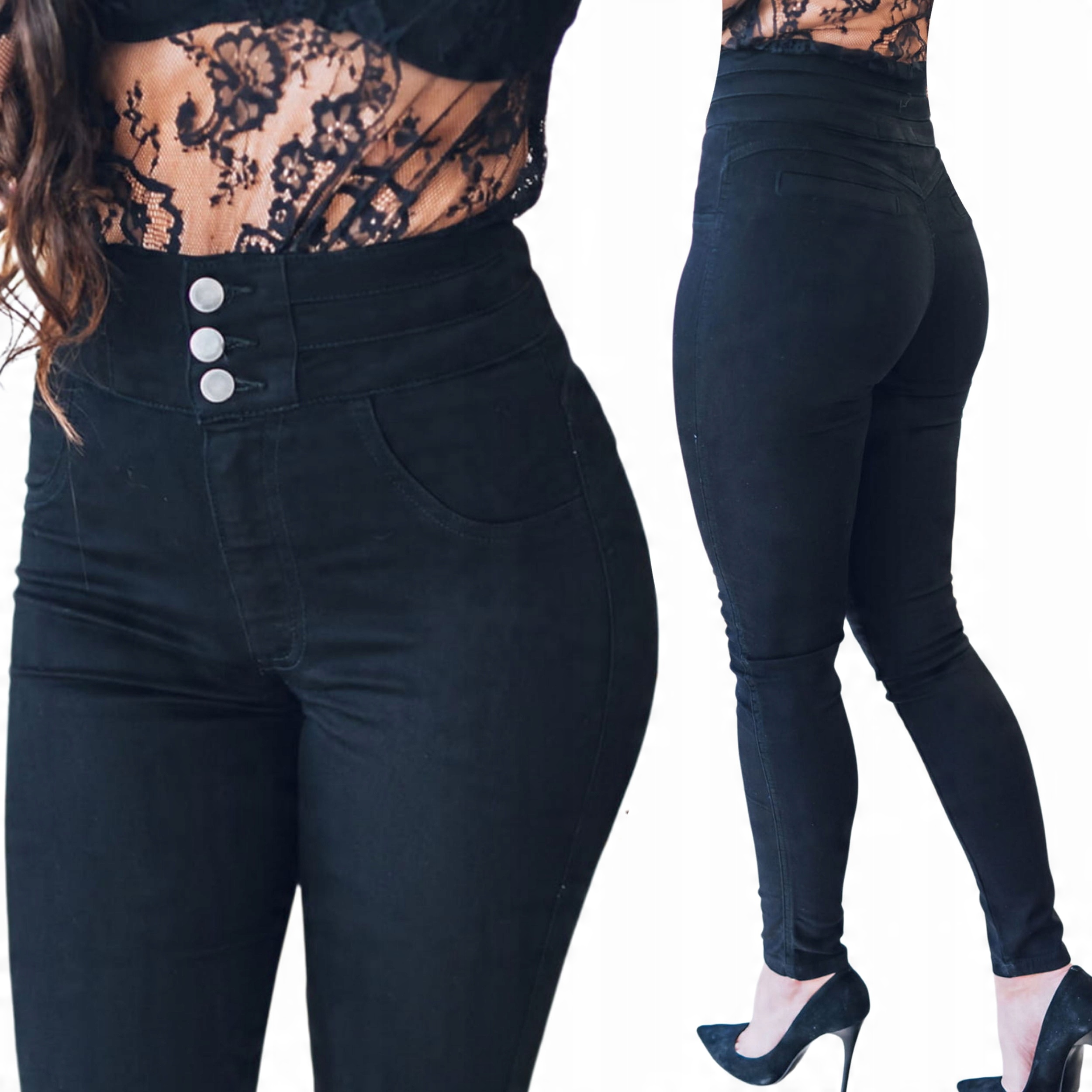 

Damskie Spodnie Rurki Push Up Stan Xs