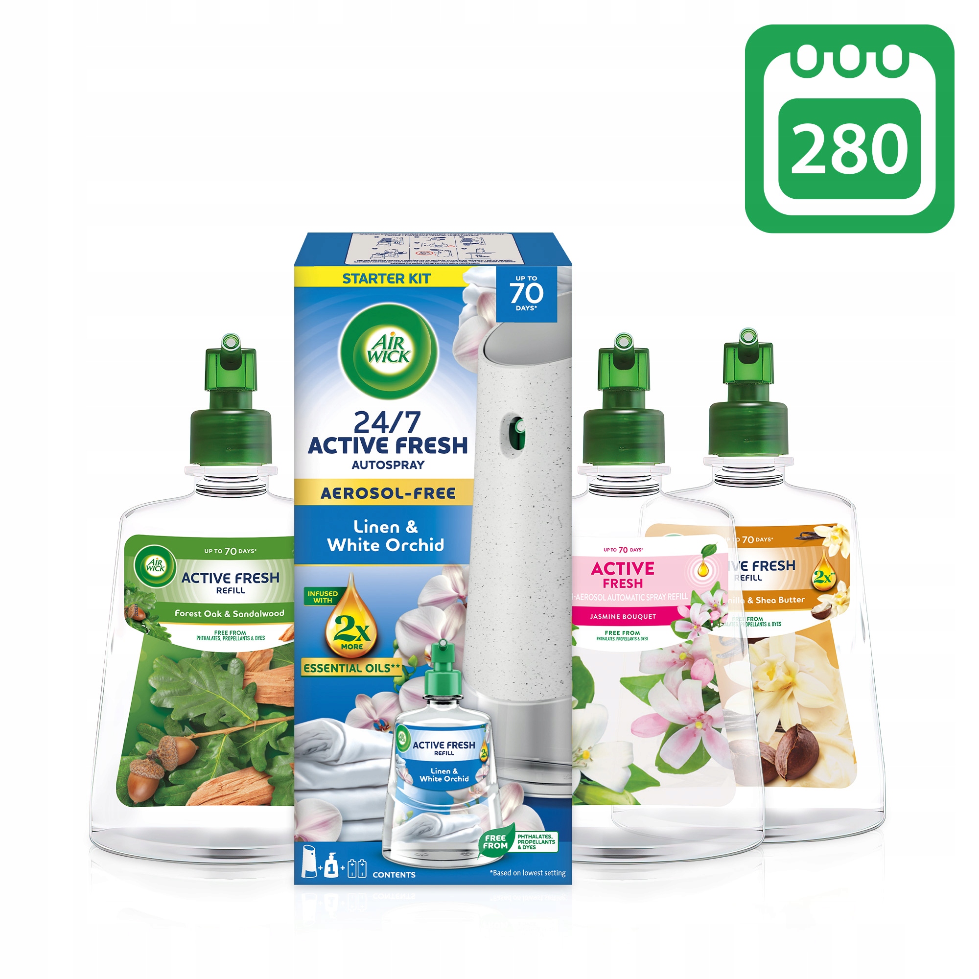 Levně Active Fresh difuzér set vůní na 280 dní