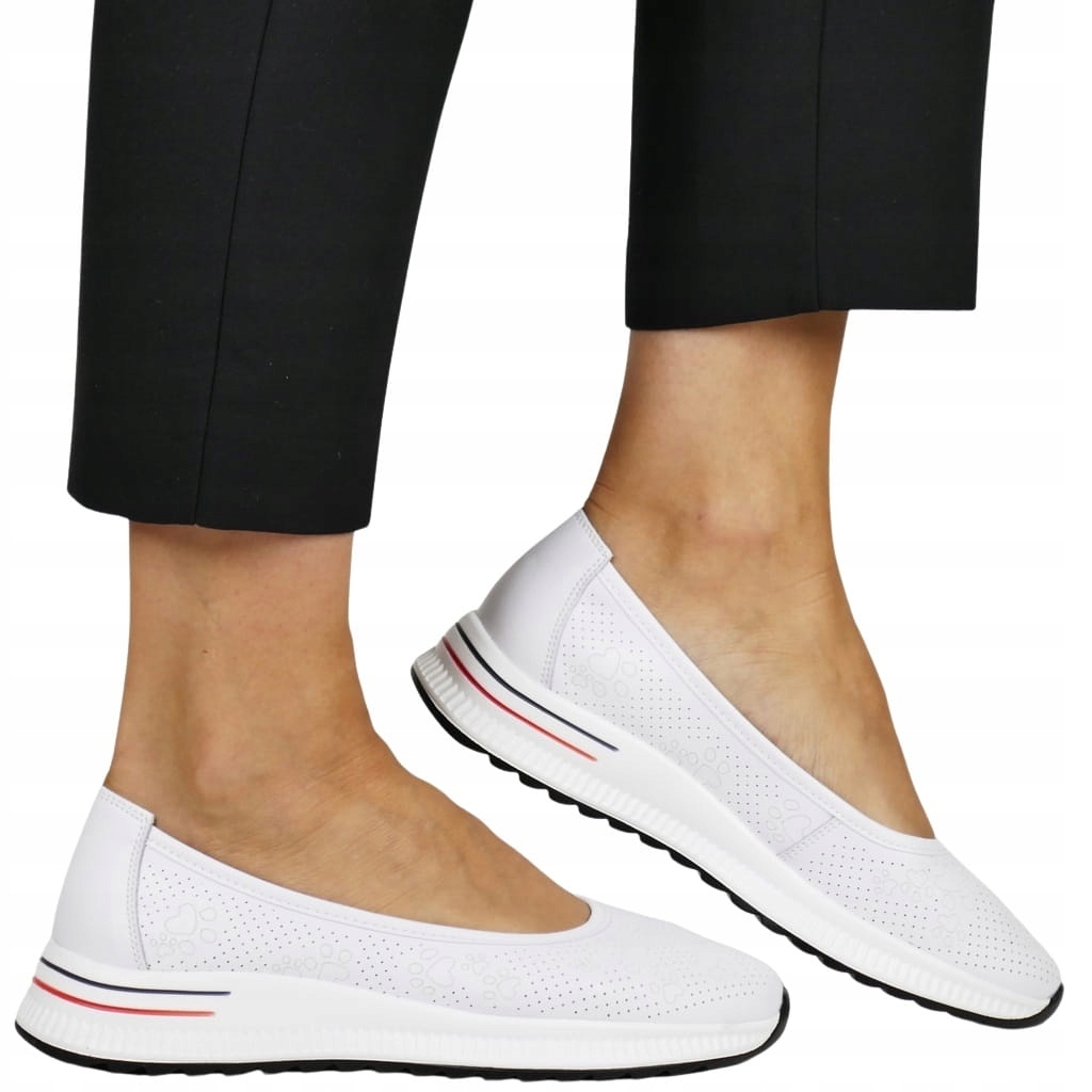 Dámské Kožené Boty Na Platformě, Kotníkové Boty, Bílé, Pohodlné Dírky, Kůže