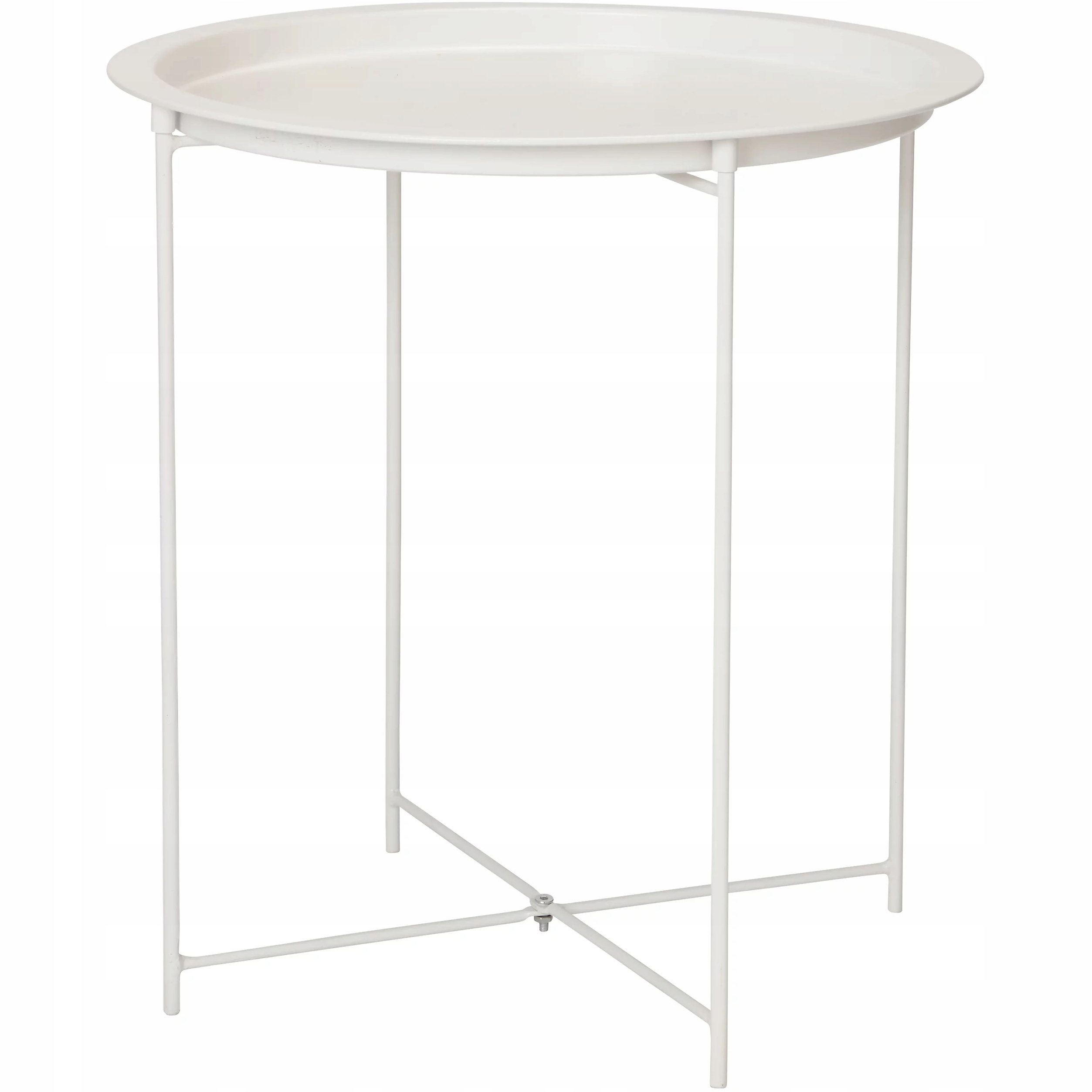 Konferenční Stolek Kulatý Glamour Bílý Stůl Loft Deska Podnos