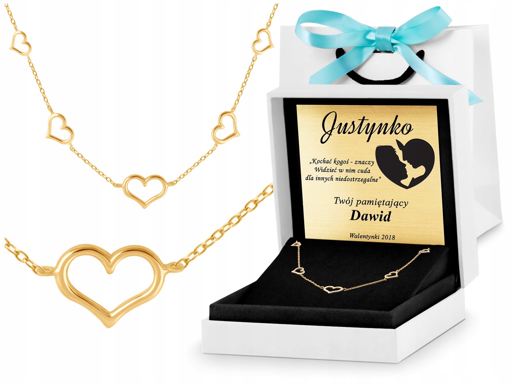 

Złoty Naszyjnik 333 Celebrytka Grawer