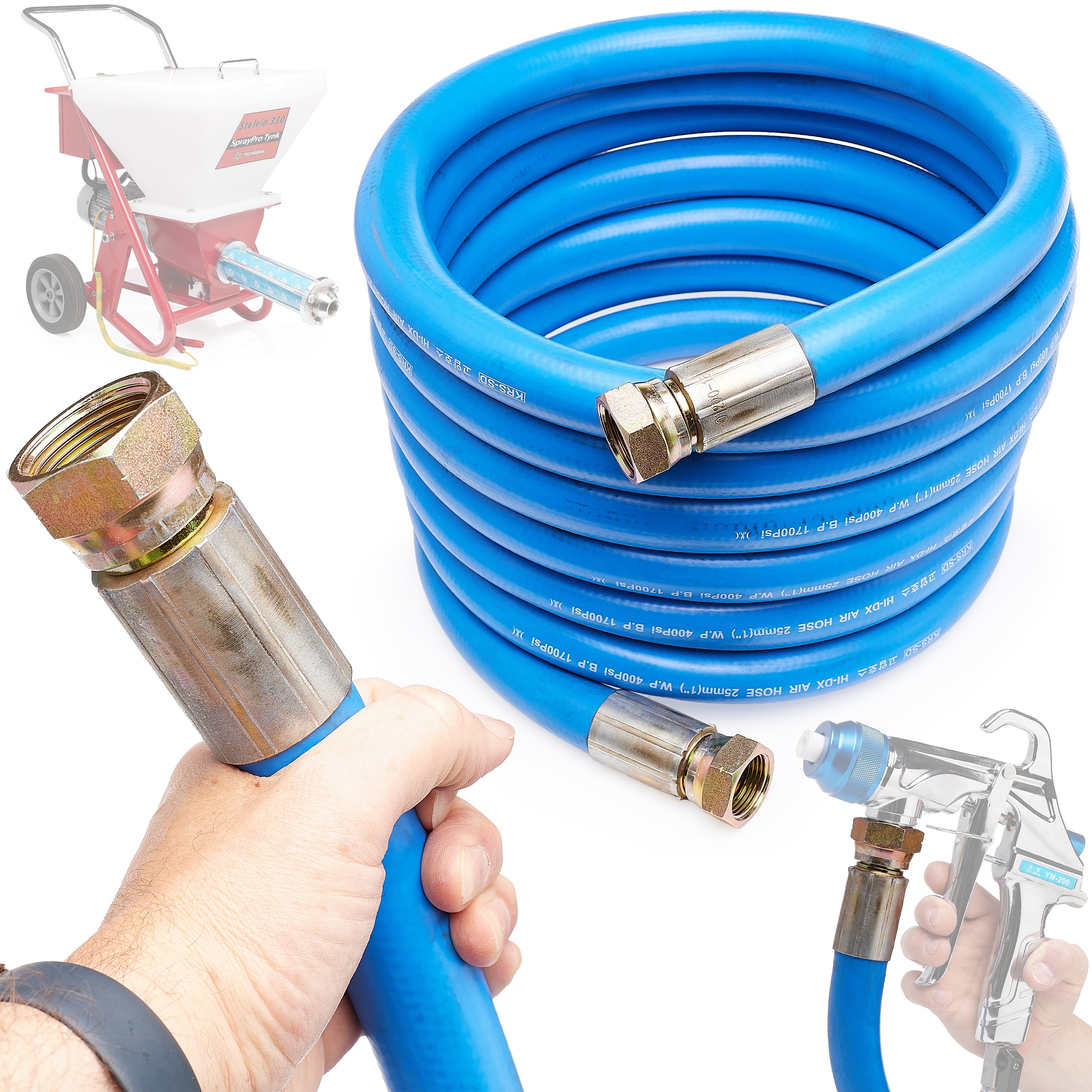 Stříkací Omítací Hadice Pro Omítací Agregát Stelvio 330 10 M 25 MM Hq