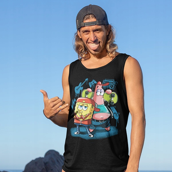TANK TOP HORROR/ROCK PUNK ROCK SPONGEBOB Marka inna