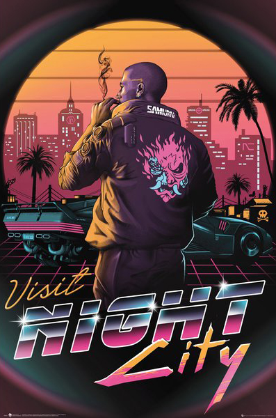 

Cyberpunk 2077 Visit Night City plakat 61x91,5cm