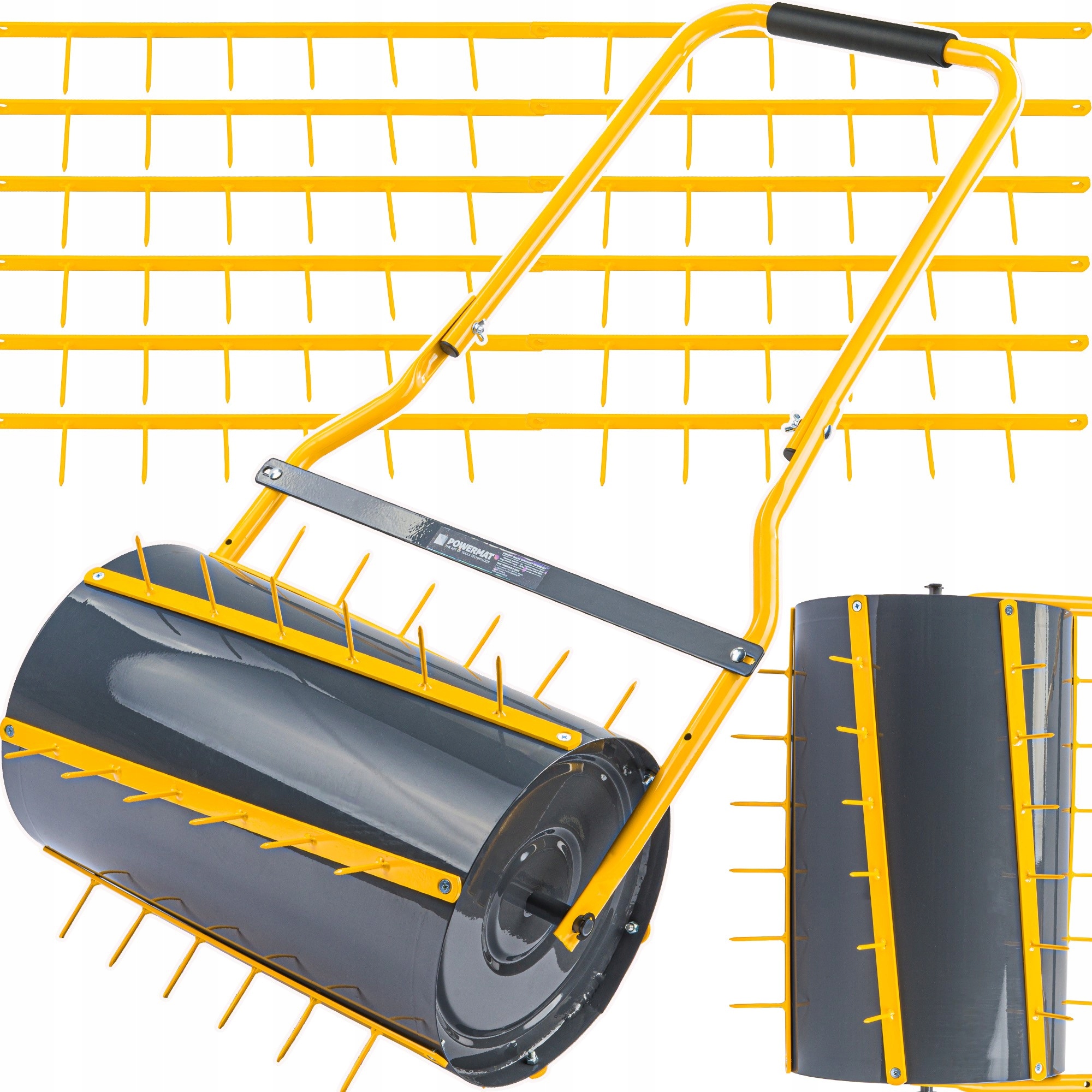 Záhradný valec na trávu, prevzdušňovač trávnika, zhutňovač pôdy, 35L, 50cm hroty