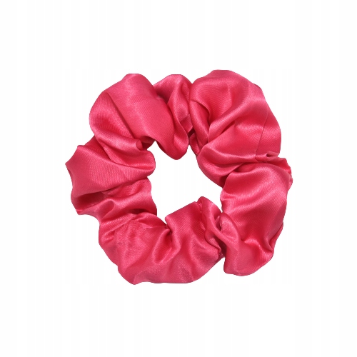 

Gumka do włosów satynowa scrunchies frotka różowa