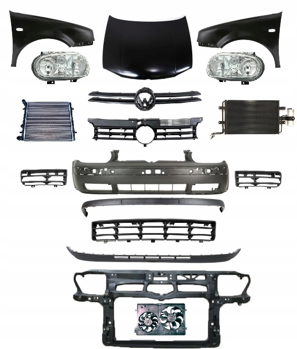 VW GOLF IV 4j 1997-2006 КОМПЛЕКТ ПЕРЕД КАПОТ