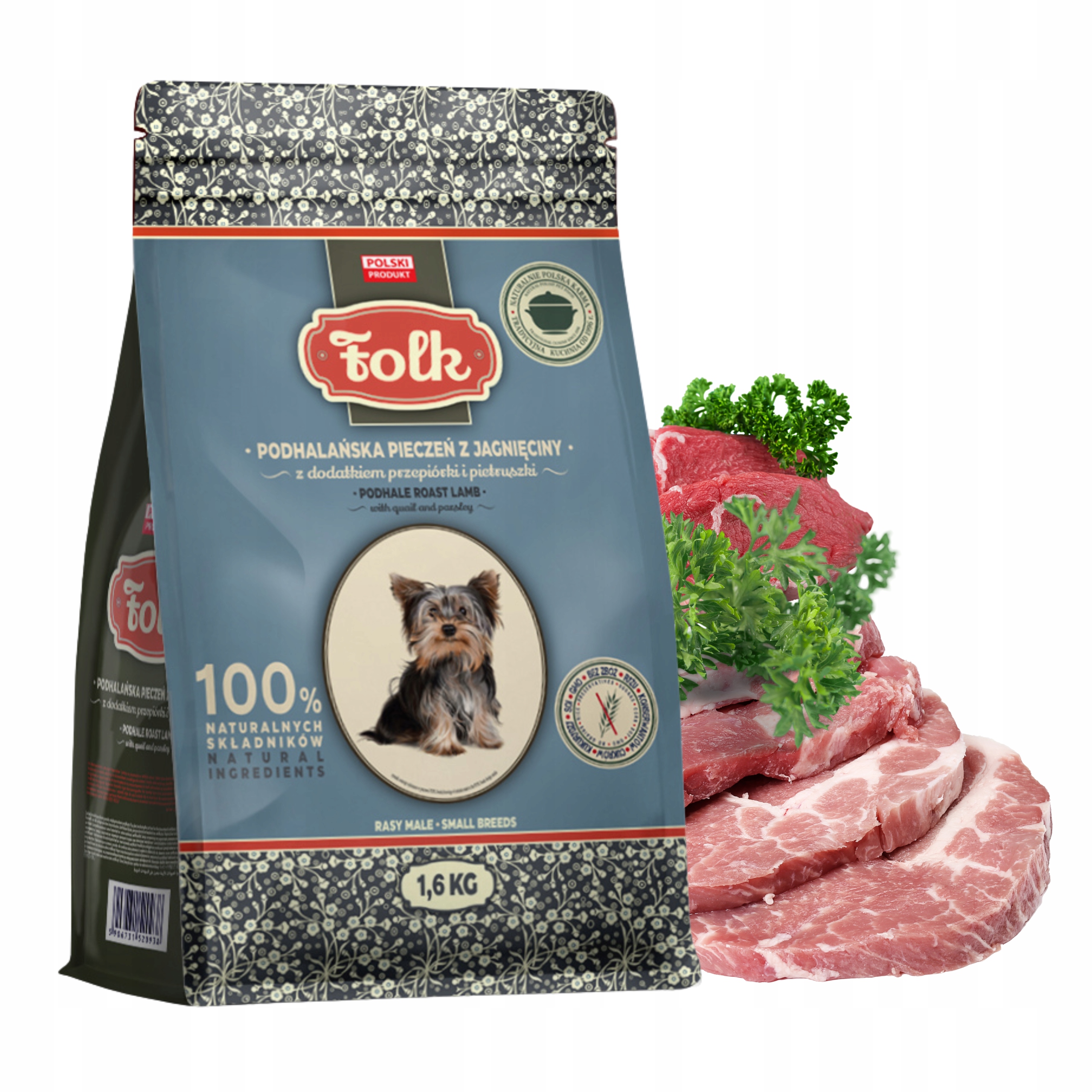 Levně Folk Mini Krmivo pro psy malých plemen Podhalanská jehněčí pečeně 1,6 kg