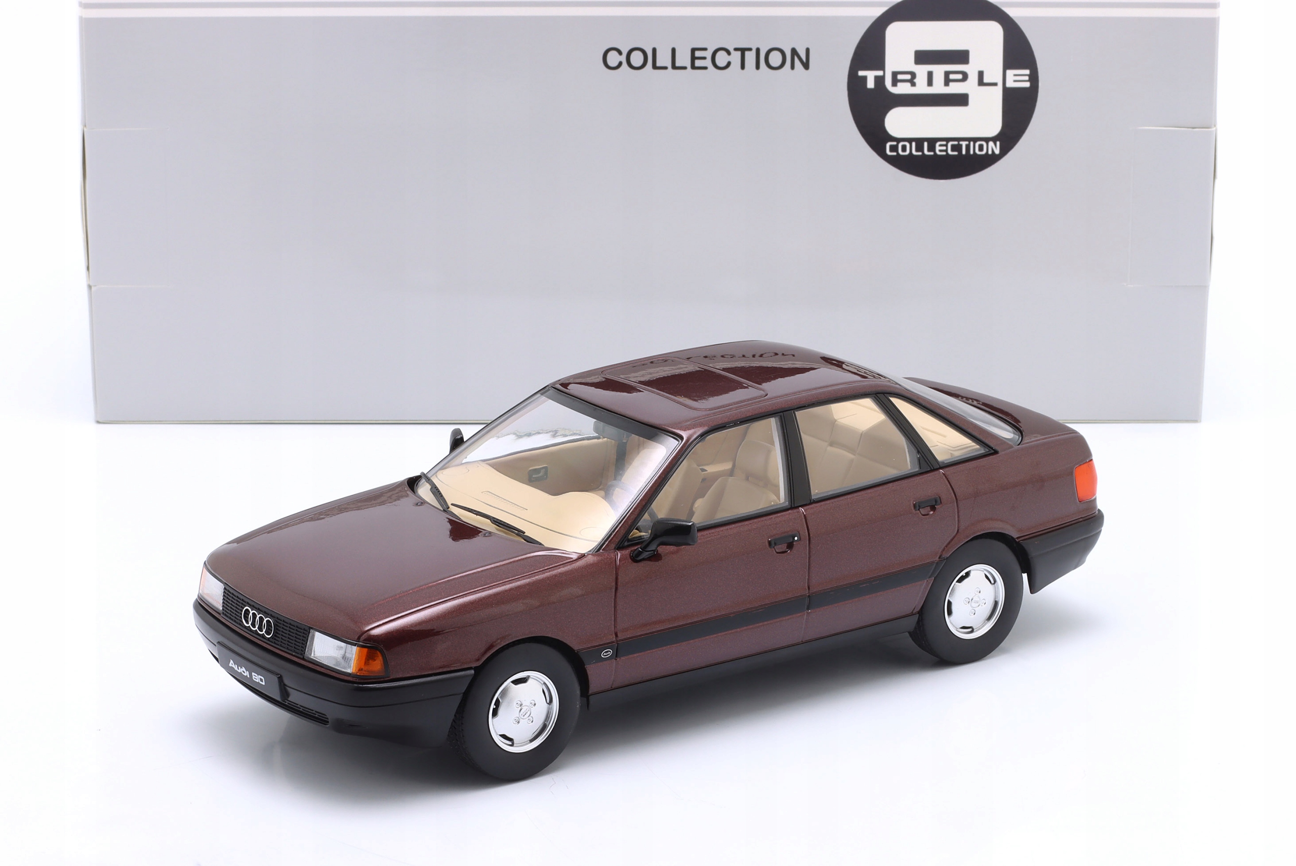 TRIPLE9 Audi 80 (B3) 1989 Dark Red metallic 1:18
