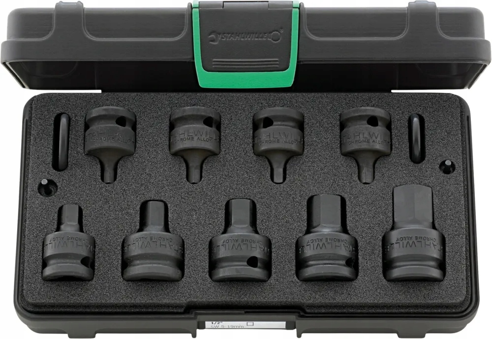 Sada nástrčiek Inhex 1/2" Impact 5-19 mm v Abs kufríku (54IMP/9