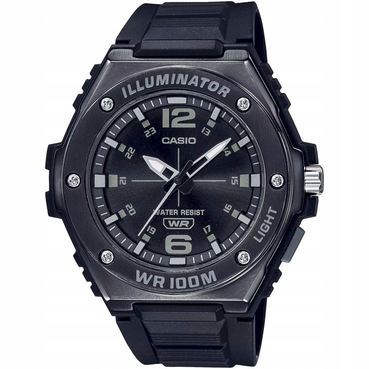 Černé hodinky Casio Sport s řemínkem MWA-100HB