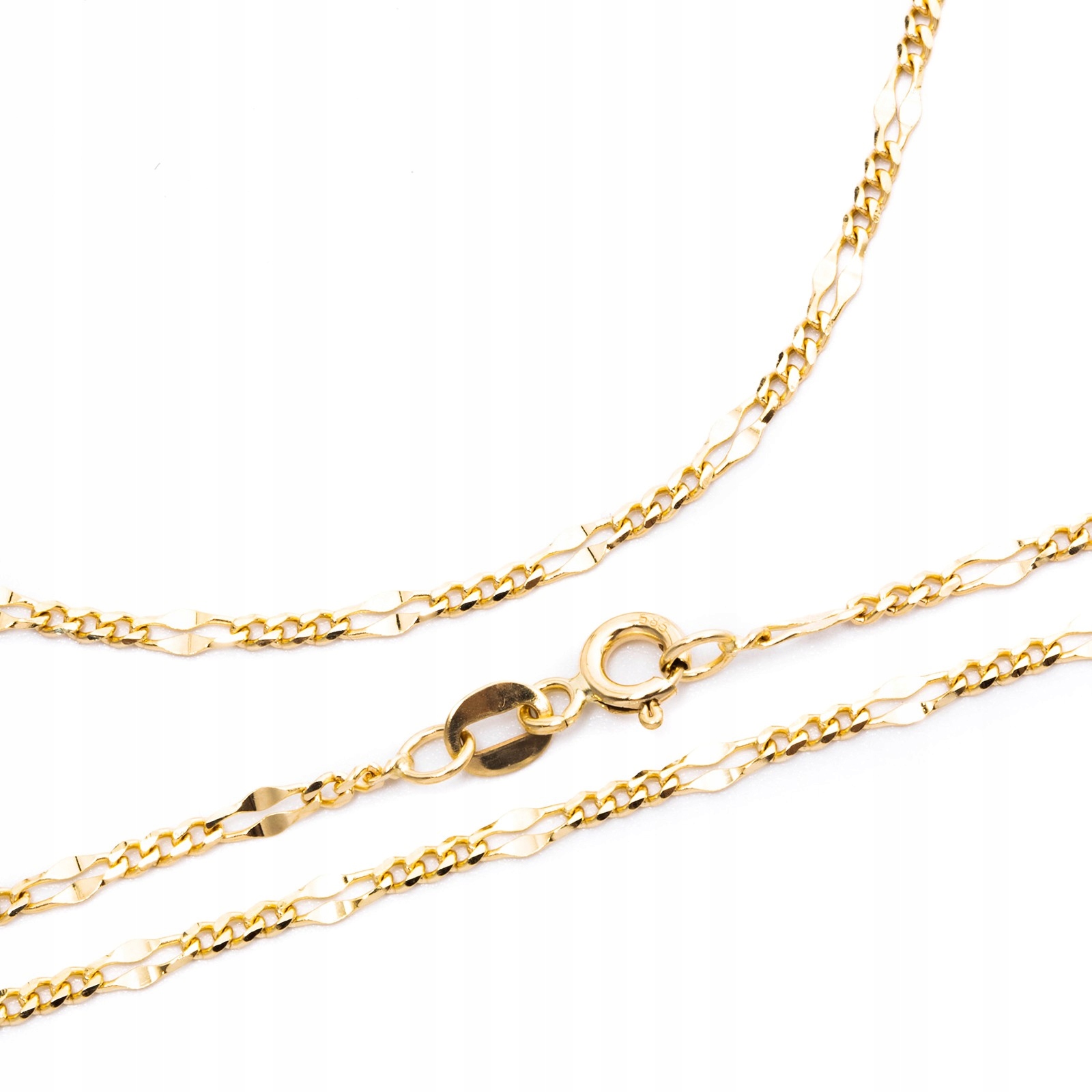 Zlatý řetízek 585 Figaro lesklý 45 cm