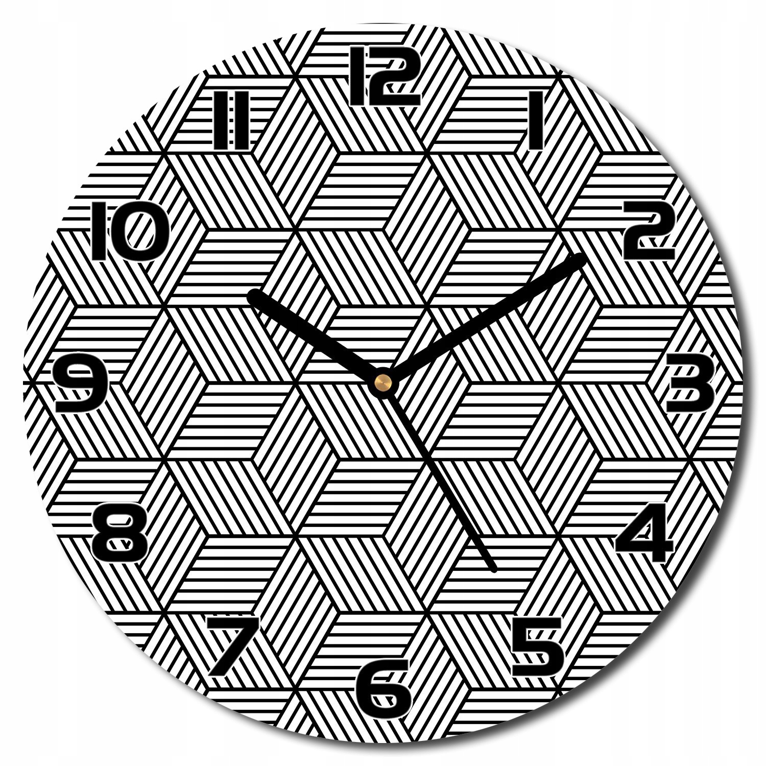 

Ładny zegar na szkle Kostki geometryczne f30 cm