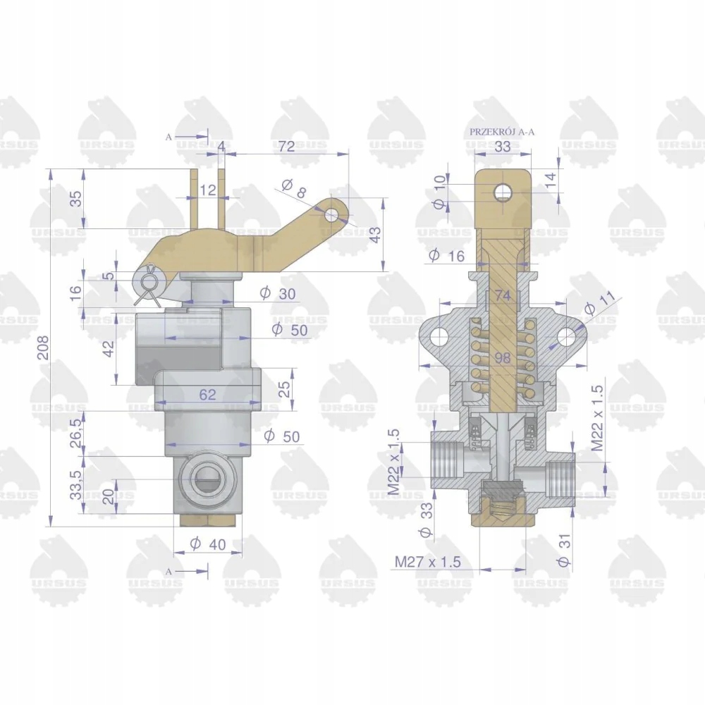 C50568050U - Гальмівний клапан C360 (URSUS)