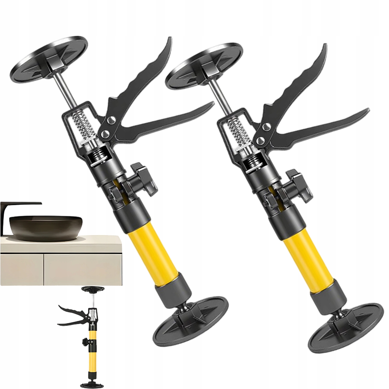 Podpěrné Tyče Regulovatelné Výška 115-290 CM Sada 2 Ks Studio Dílna 50 Kg