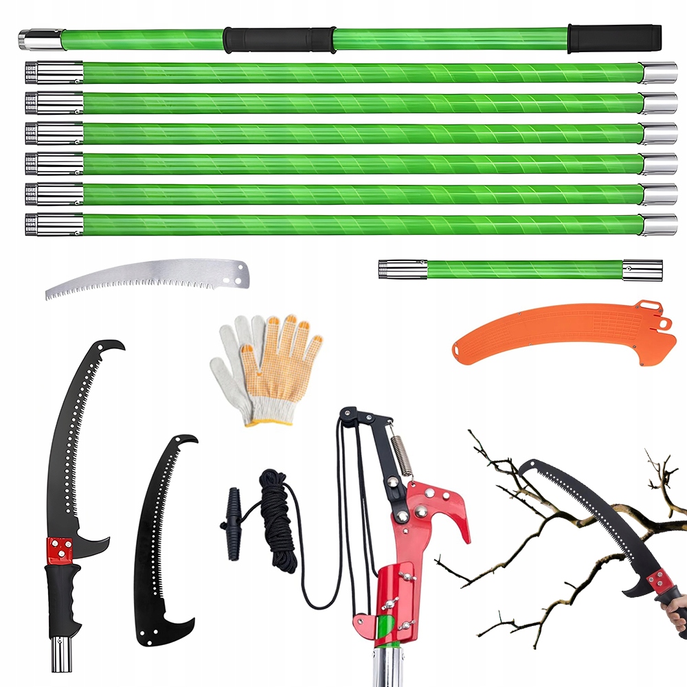 Teleskopová Pila Pro Řezání Stromu A Větví, Nůžky Na Větve 2-8 M Čepel